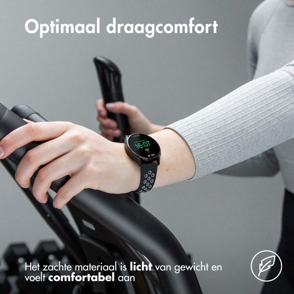 imoshion Siliconen sport bandje - Universeel 18 mm aansluiting - Zwart / Grijs