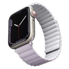 Uniq Revix dubbelzijdig bandje Apple Watch Series 1 t/m 9 / SE (38/40/41 mm) | Series 10 / 11 (42 mm) - Lilac / White