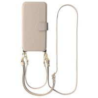 Selencia Riva Bookcase with MagSafe and phone strap Samsung Galaxy A37 (5G) - Beige