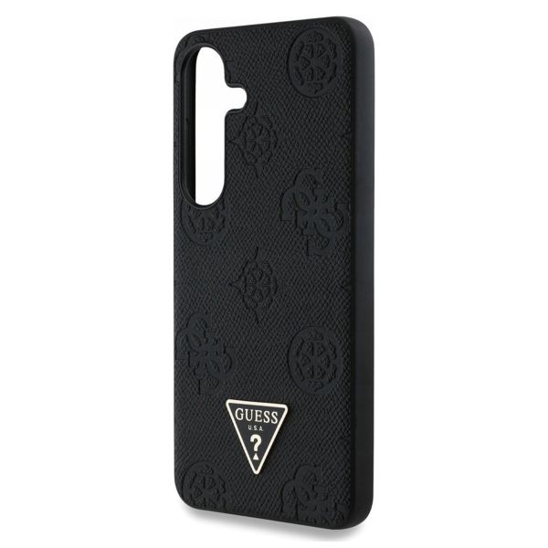 Guess 4G Logo Triangle Strass Backcover Samsung Galaxy S25 - Zwart