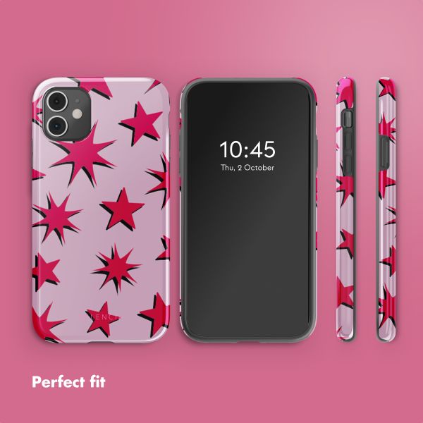 Selencia Vivid Back Cover Apple iPhone 11 - Stars Rubine Red Light Pink