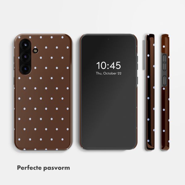 Selencia Vivid Backcover Samsung Galaxy S25 FE - Happy Dots Chocolate