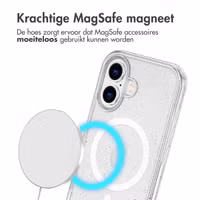 imoshion Sparkle Backcover met MagSafe Apple iPhone 16 - Glitter Transparant