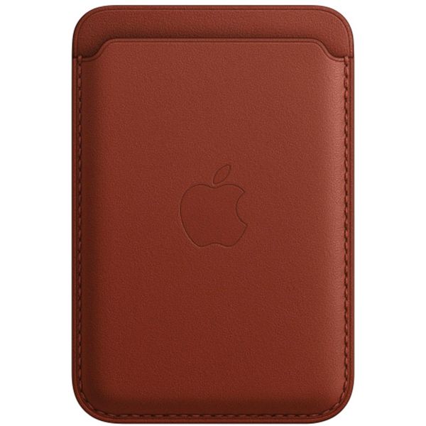 Apple Leather Wallet MagSafe (Apple Wallet 2nd Generation) - with Built-in AirTag Feature - Umber