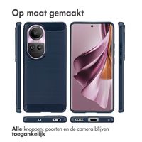 imoshion Brushed Backcover Oppo Reno 10 / 10 Pro - Donkerblauw