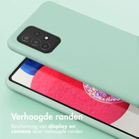 Selencia Siliconen hoesje met afneembaar koord Samsung Galaxy A52(s) (5G/4G) - Turquoise