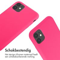 imoshion Siliconen hoesje met koord iPhone 11 - Fluor Roze