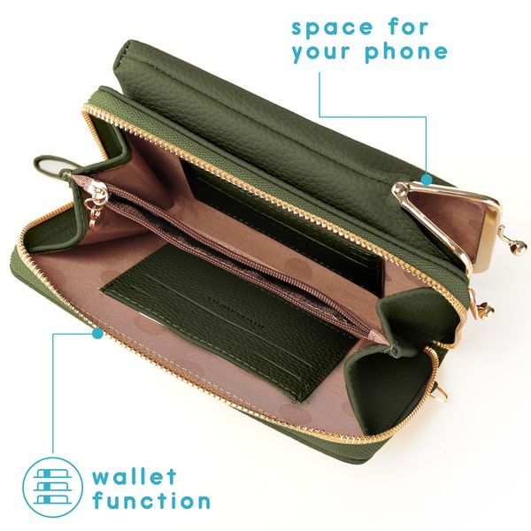 imoshion Vegan Lederen Telefoontasje Crossbody - Groen