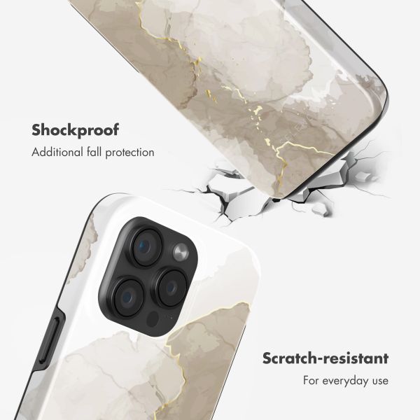 Selencia Vivid Back Cover with MagSafe Apple iPhone 15 Pro - Marble Light Brown
