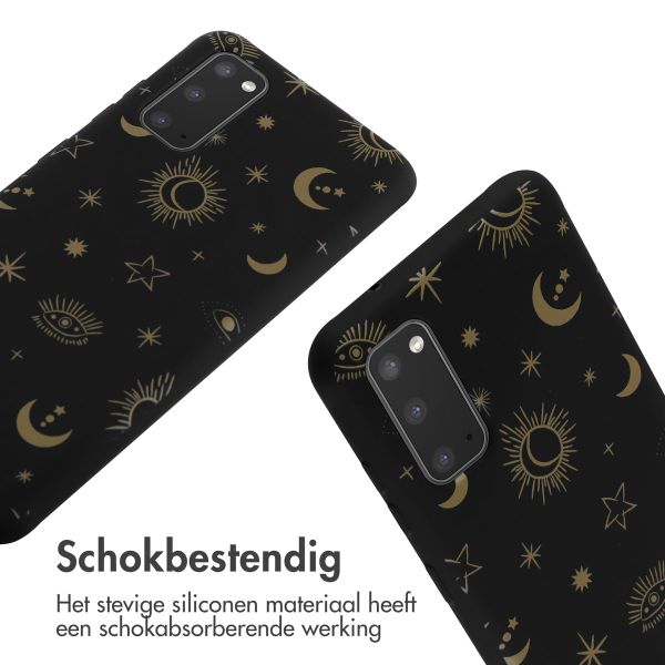 imoshion Siliconen design hoesje met koord Samsung Galaxy S20 - Sky Black