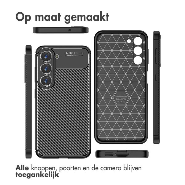 imoshion Carbon Softcase Backcover Samsung Galaxy S23 Plus - Zwart