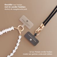 Selencia Telefoonkoorden Set met Parels en Schelpen - Midnight Black