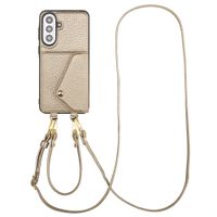 Selencia Sera Telefoonhoes met Koord en Envelop Pashouder Samsung Galaxy A57 (5G) - Champagne