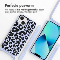 imoshion Siliconen design hoesje met koord Apple iPhone 14 Pro Max - Animal Lila