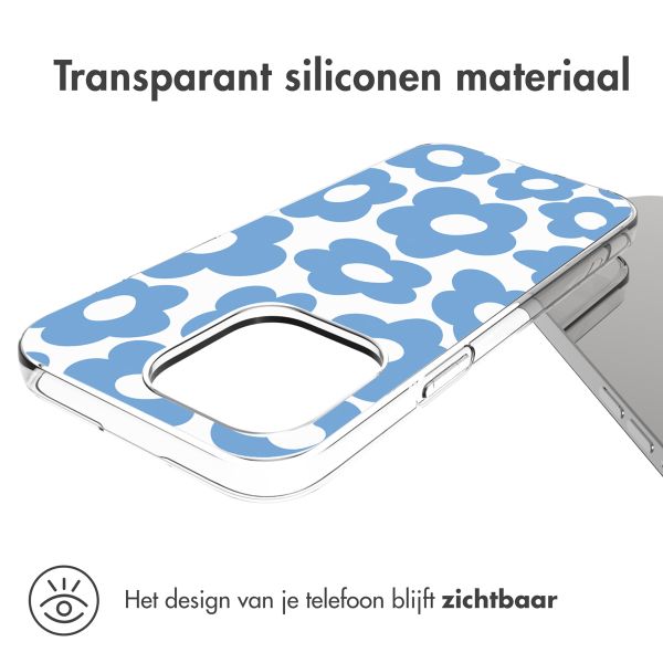imoshion Design hoesje Apple iPhone 14 Pro Max - Retro Blue Flowers