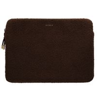 Selencia Teddy Laptop hoes 13-14 inch - Laptopsleeve - Choco Brown