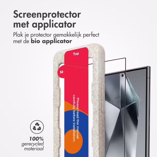 Accezz Gehard Glas Full Cover Screenprotector met applicator Samsung Galaxy S24 Ultra