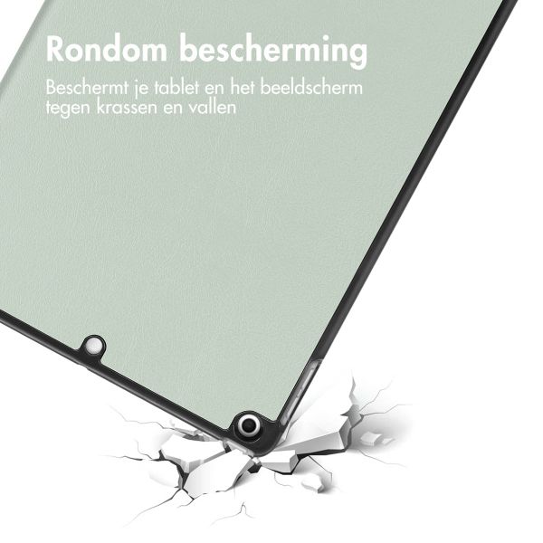 imoshion Trifold Bookcase Apple iPad 9 (2021) 10.2 inch / iPad 8 (2020) 10.2 inch / iPad 7 (2019) 10.2 inch - Lichtgroen