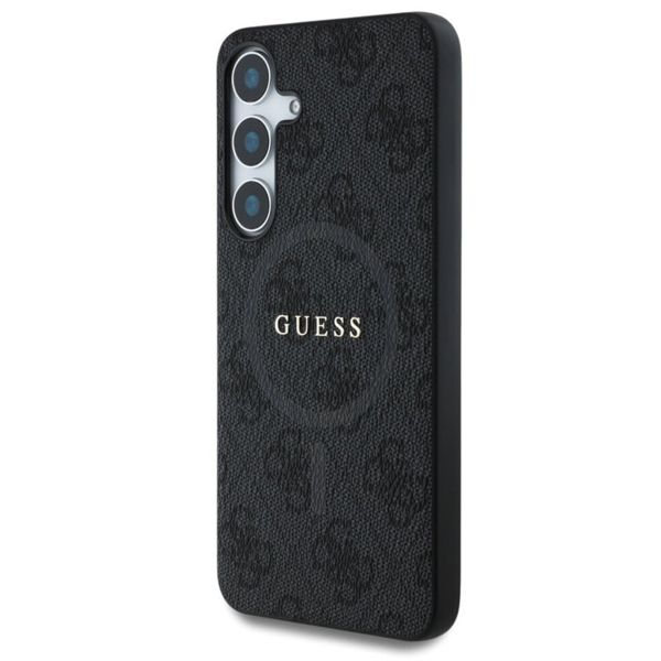 Guess Classic 4G Logo Backcover met MagSafe Samsung Galaxy S25 Plus - Zwart