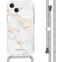 imoshion Design hoesje met koord iPhone 14 - White Marble