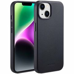 Accezz Leather Back Cover with MagSafe Apple iPhone 14 - Onyx Black