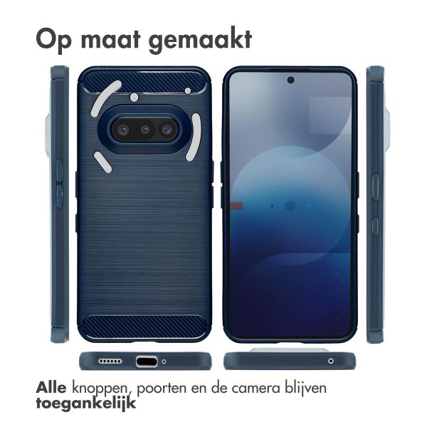 imoshion Brushed Backcover Nothing Phone (3a) - Donkerblauw