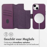 Accezz Leather Bookcase 2-in-1 met MagSafe Apple iPhone 14 - Heath Purple