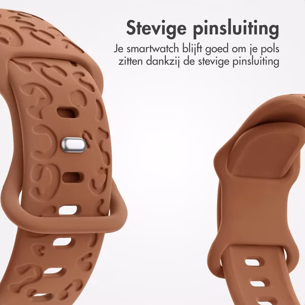 imoshion Siliconen bandje Panterprint Apple Watch Series 1 - 9 / SE (38/40/41 mm) | Series 10 / 11 (42 mm) - Bruin