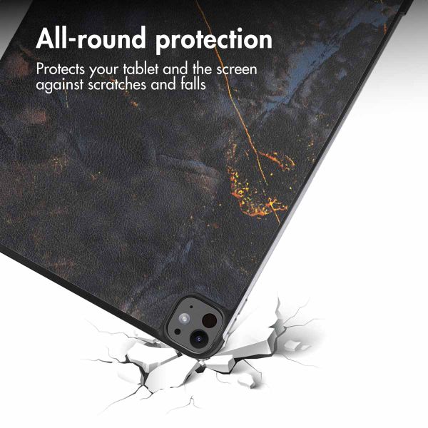 imoshion Design Trifold Case Apple iPad Pro 13 (2025) M5 / (2024) M4 - Black Marble