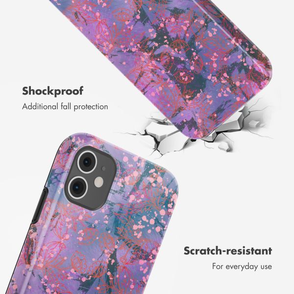 Selencia Vivid Back Cover Apple iPhone 11 - Fresh Paint Flower Orange