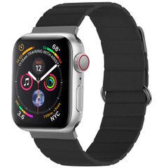 imoshion Magnetisch lederen bandje Apple Watch Series 1 t/m 9 / SE (38/40/41 mm) | Series 10 / 11 (42 mm) - Zwart