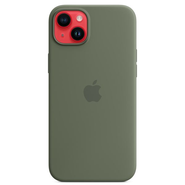 Apple Silicone Backcover MagSafe voor de Apple iPhone 14 Plus - Olive