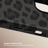 Selencia Sabi Backcover Panterprint met MagSafe Apple iPhone 15 - Midnight Black