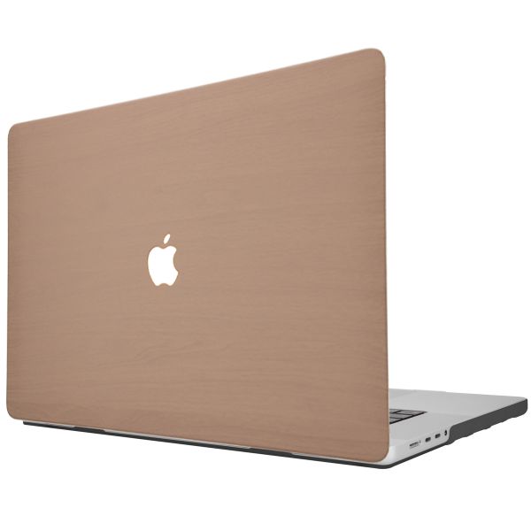 imoshion Design Laptop Cover MacBook Pro 14 inch (2021 / 2023 M3 chip / 2024 M4 chip) - A2442 / A2779 / A2918 / A3112 / A3185 / A3401 - Light Brown Wood