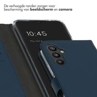 Selencia Echt Leren Bookcase Samsung Galaxy A34 (5G) - Blauw