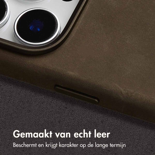 Accezz Vintage Leather Magsafe Backcover Apple iPhone 16 Pro Max - Rustic Brown