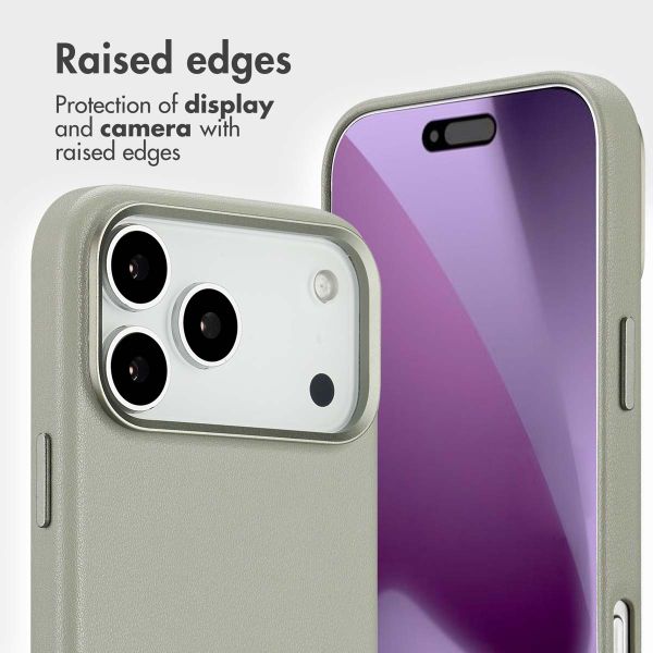 Accezz 2-in-1 Leather Bookcase with MagSafe Apple iPhone 17 Pro Max - Light Grey