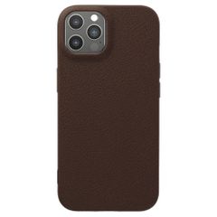 imoshion Texture Backcover iPhone 12 / 12 Pro - Donkerbruin