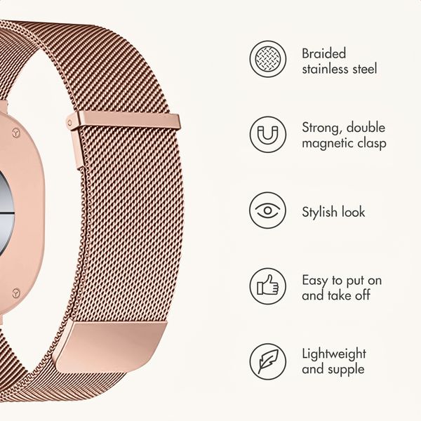 imoshion Milanese Magnetic Band Samsung Galaxy Watch 9 (40/44mm) / Watch 8 (40/44mm) / Classic (46mm) - Rose gold