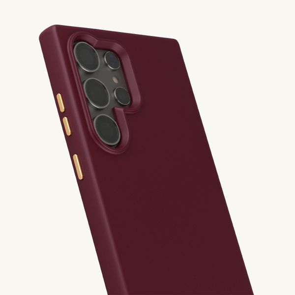 Selencia Rivièra MagSafe Backcover met afneembare haakjes Samsung Galaxy S24 Ultra - Bold Burgundy