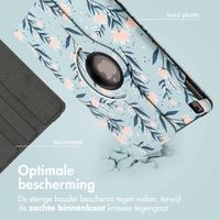 imoshion 360° Draaibare Design Bookcase Apple iPad 9 (2021) 10.2 inch / iPad 8 (2020) 10.2 inch / iPad 7 (2019) 10.2 inch - Flowers
