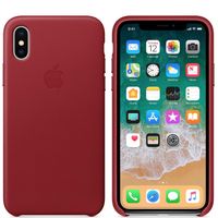 Apple Leather Backcover Apple iPhone X(s) - Red