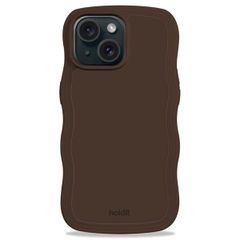 Holdit Wavy case voor de iPhone 15/14/13 - Chocolate