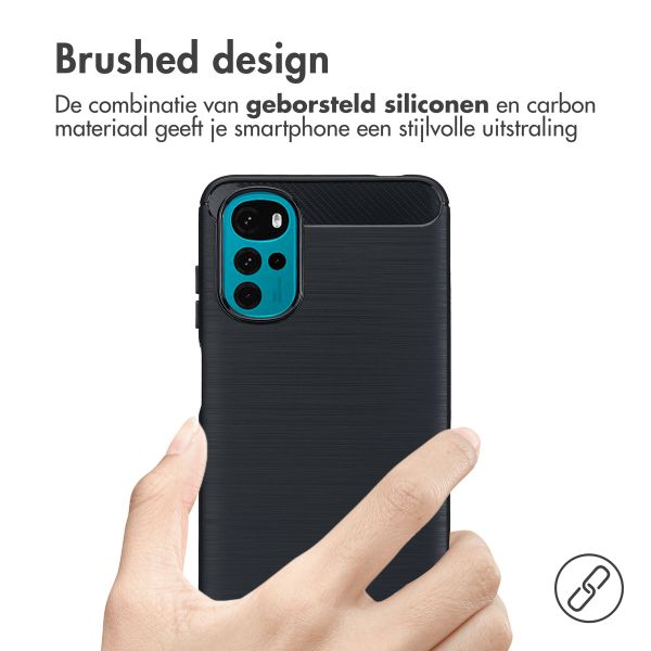 imoshion Brushed Backcover Motorola Moto G22 - Zwart