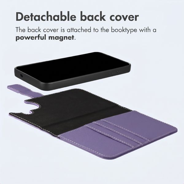imoshion Detachable 2-in-1 Luxury Bookcase Samsung Galaxy S26 - Purple