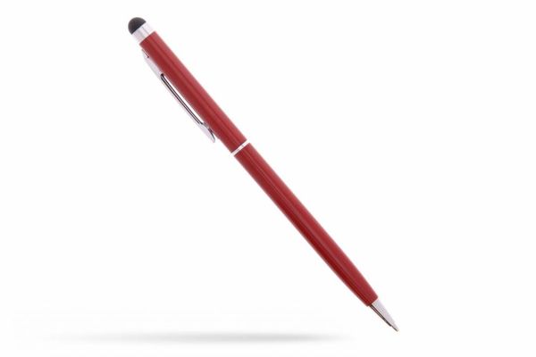 Rood balpen met stylus