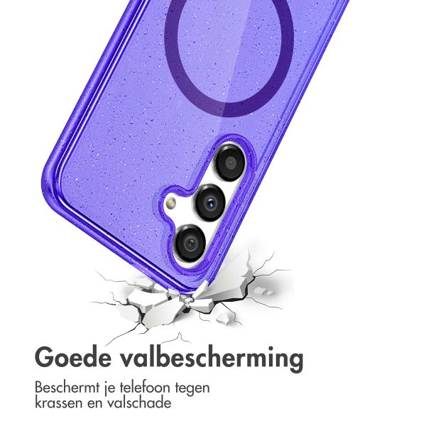imoshion Sparkle Backcover met MagSafe Samsung Galaxy S25 - Glitter Paars