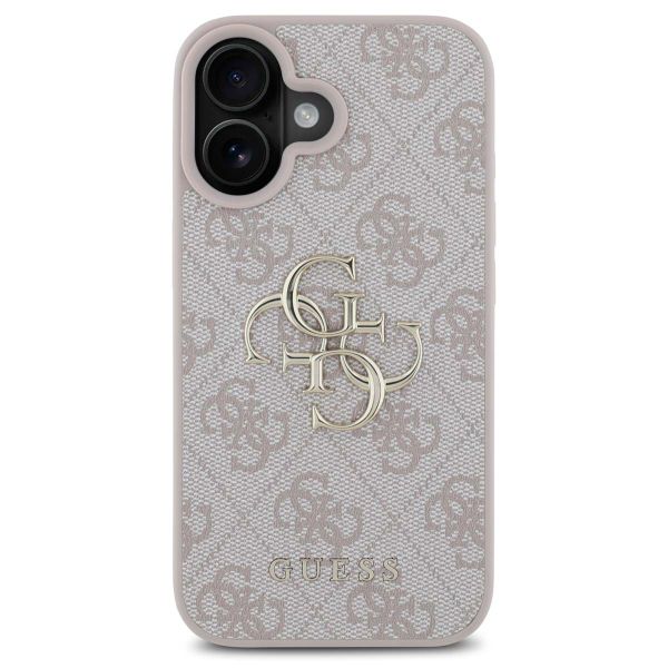 Guess 4G Metal Logo Backcover Apple iPhone 16 - Roze