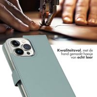 Selencia Echt Leren Bookcase Apple iPhone 14 Pro Max - Air Blue