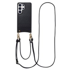 Selencia Nova Telefoonhoes met Koord en Pashouder Samsung Galaxy S26 Ultra - Zwart